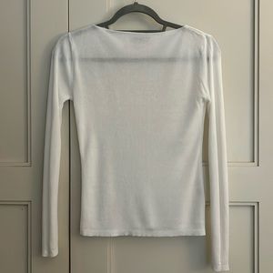 St. Agni long sleeve, boatneck top in cream